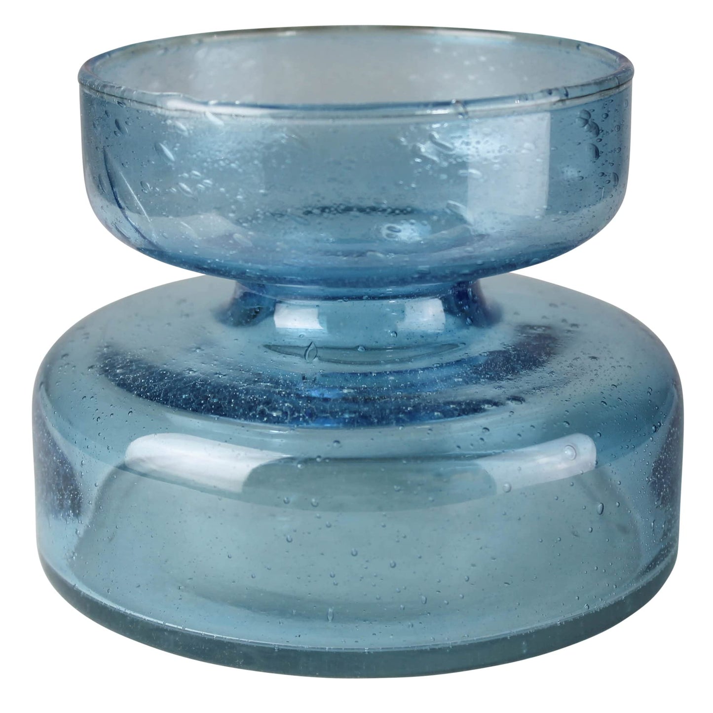 Seeded Glass Amaryllis Bulb Vase, Blue, 1-Count