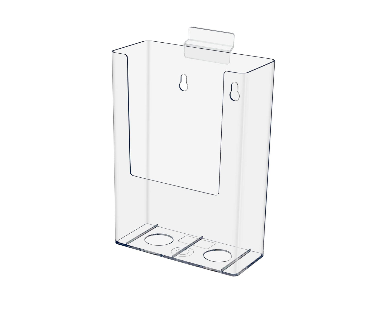 Marketing Holders 6 Pack Slatwall Brochure Holder Pamphlet Holds 4.5" W Literature BiFolds Display Rack Printed Half Sheet Literature Advertising Doctors Offices Retail Stores Big Box Stores