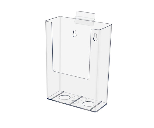 Marketing Holders 6 Pack Slatwall Brochure Holder Pamphlet Holds 4.5" W Literature BiFolds Display Rack Printed Half Sheet Literature Advertising Doctors Offices Retail Stores Big Box Stores