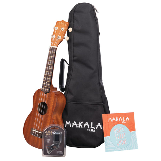Kala Brand Music Co. 4-String Soprano Ukulele with Natural Mahogany Finish, Aquila Strings for Beginners and Enthusiasts