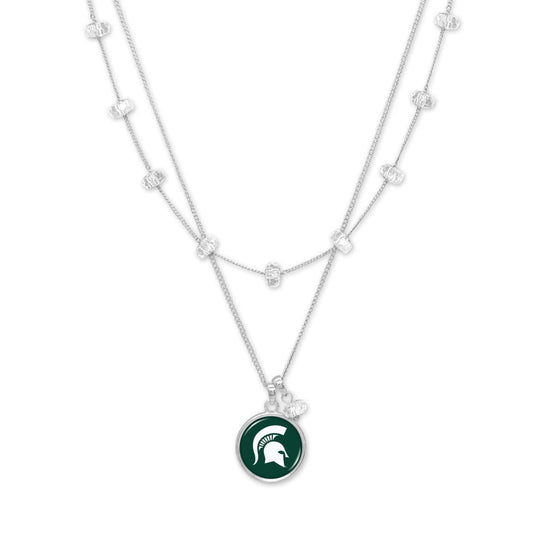From the Heart Michigan State Spartans Ivy Necklace Silver Chain Jewelry Gift MSU
