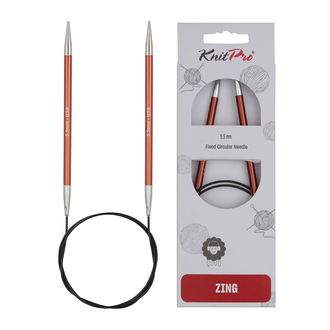 KnitPro Zing Fixed Circular Needles 16" (40cm)
